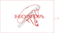 GARDE BOUE AVANT pour Honda CBR 600 RR NOIRE de 2011