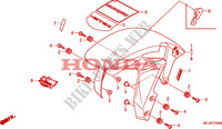GARDE BOUE AVANT pour Honda CBR 600 RR GRIS ORANGE de 2011