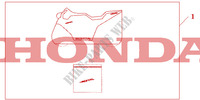 HOUSSE DE PROTECTION D'INTERIEUR pour Honda CBR 600 RR GREY ORANGE de 2011
