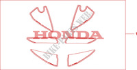 KIT DECO RACING pour Honda CBR 600 RR GREY ORANGE de 2011