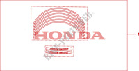 LISERES DE JANTES pour Honda CBR 600 RR ALARANJADO CINZA de 2011