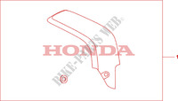 PROTECTION D'ECHAPPEMENT CARBONE pour Honda CBR 600 RR ABS GREY ORANGE de 2011