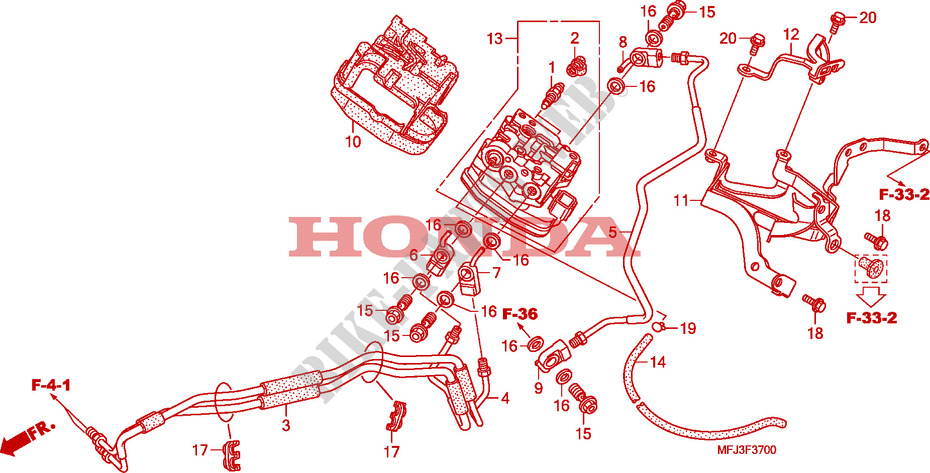 SYSTEME DE SOUPAPES AVANT(CBR600RA) pour Honda CBR 600 RR ABS NOIRE de 2011