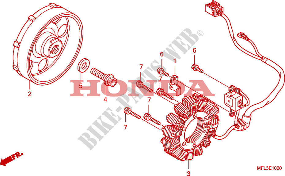 ALTERNATEUR pour Honda CBR 1000 RR FIREBLADE ABS TRICOLOUR de 2011