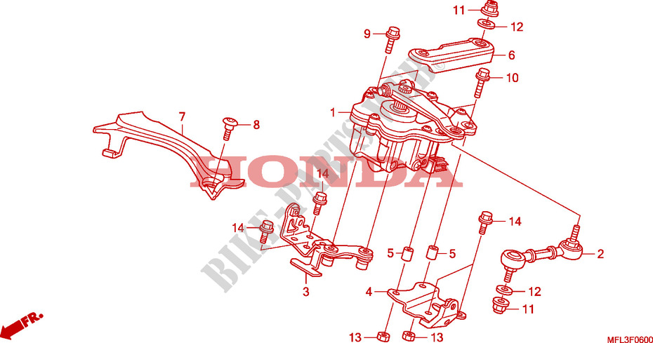 AMORTISSEUR DE DIRECTION pour Honda CBR 1000 RR FIREBLADE PRETO de 2010