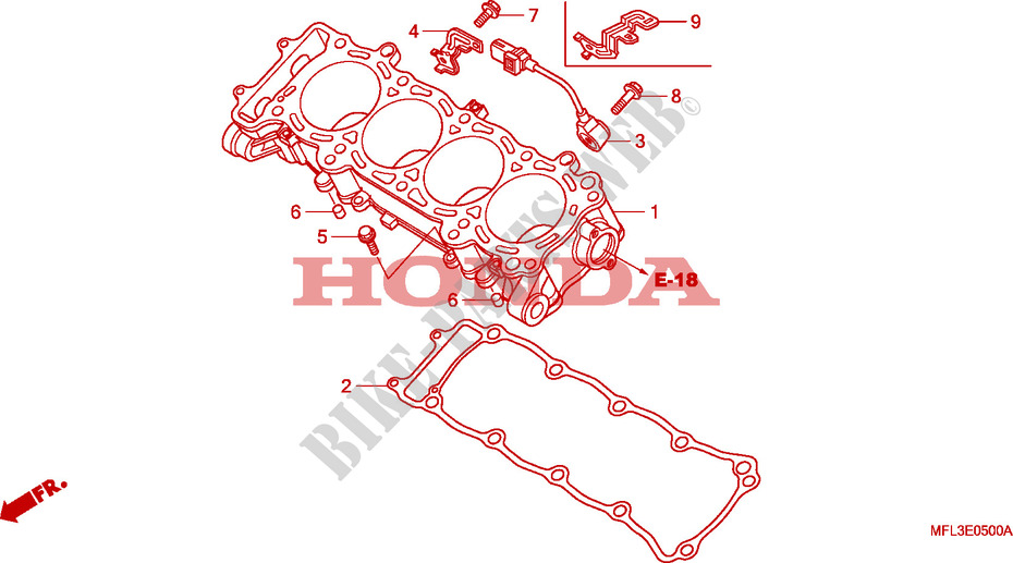 CYLINDRE pour Honda CBR 1000 RR FIREBLADE TRICOLORE de 2010