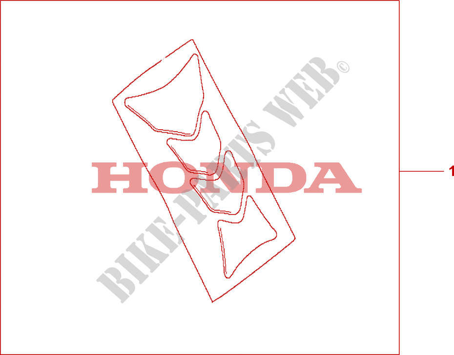 PROTECTION DE RESERVOIR HRC pour Honda CBR 1000 RR FIREBLADE TRICOLORE de 2010