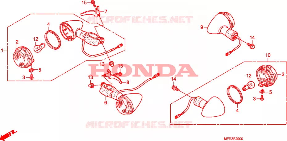 CLIGNOTANT Honda MOTO 1300 VT 2011  VT1300CXA