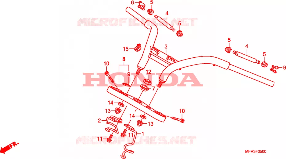 GUIDON - TE DE FOURCHE Honda MOTO 1300 VT 2011  VT1300CXA