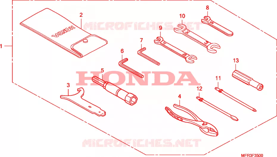 OUTIL Honda MOTO 1300 VT 2011  VT1300CXA
