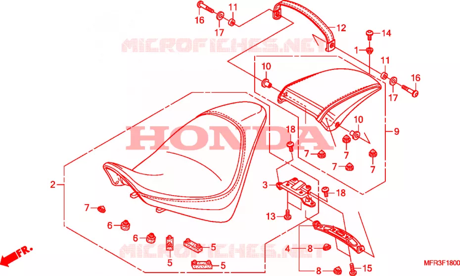 SELLE Honda MOTO 1300 VT 2011  VT1300CXA