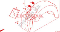 GARDE BOUE ARRIERE(VT1300CR/CRA) pour Honda VT 1300 C ABS de 2011