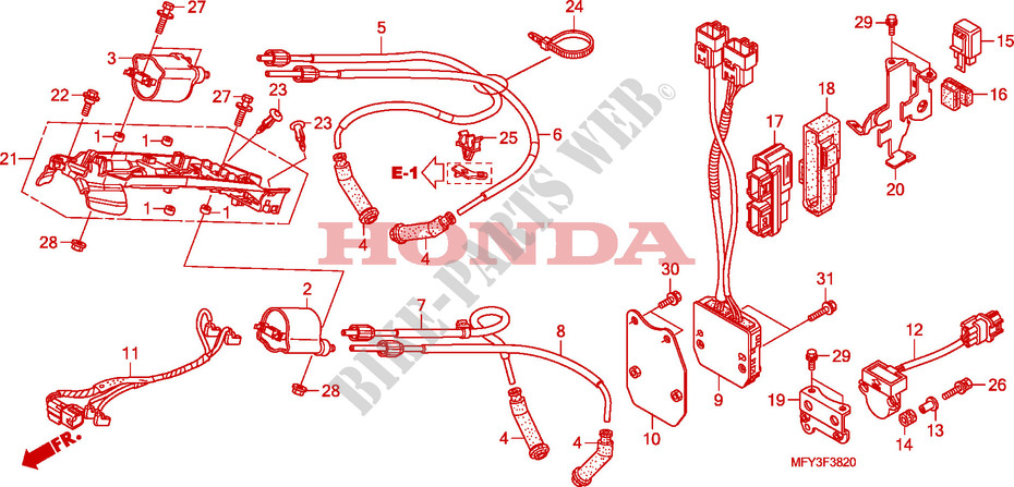 BOBINE D'ALLUMAGE   BOITIER CDI pour Honda VT 1300 STATELINE de 2011