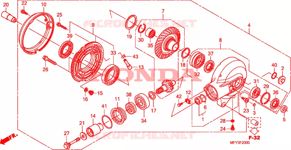 COUPLE CONIQUE Honda MOTO 1300 VT 2010  VT1300CRAA_U