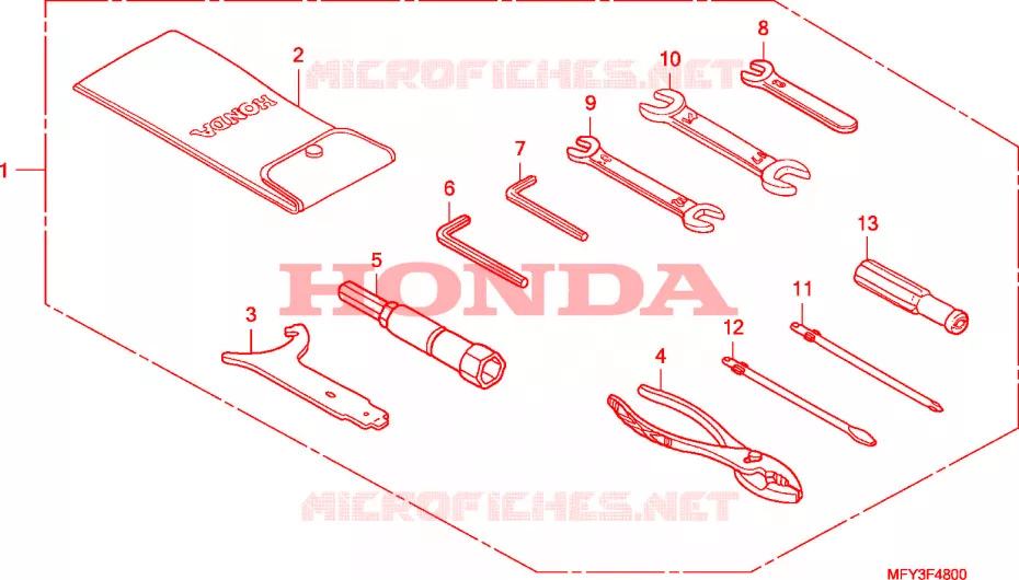 OUTIL Honda MOTO 1300 VT 2011  VT1300CSAB
