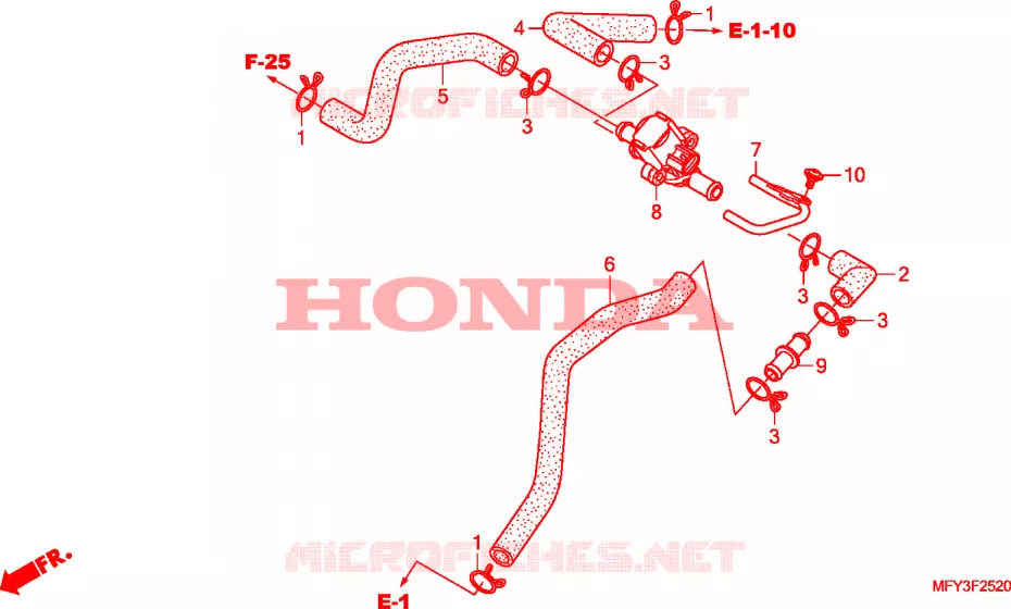 SOUPAPE DE COMMANDE   INJECTION AIR Honda MOTO 1300 VT 2011  VT1300CSAB