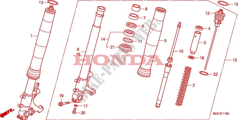FOURCHE pour Honda VFR 1200 F de 2011