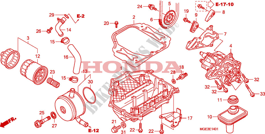 POMPE A HUILE(VFR1200FD) pour Honda VFR 1200 DCT de 2011