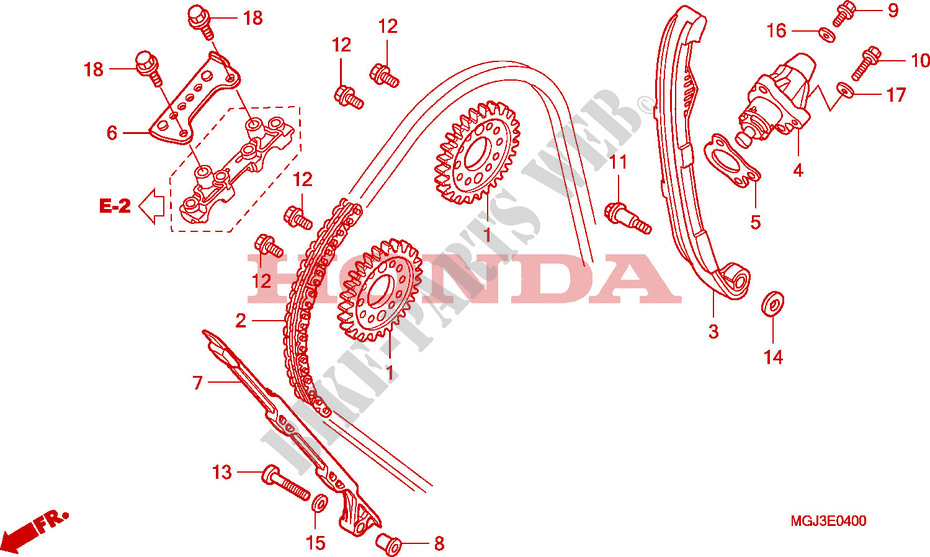 CHAINE DE DISTRIBUTION   TENDEUR pour Honda CBF 1000 F ABS de 2010