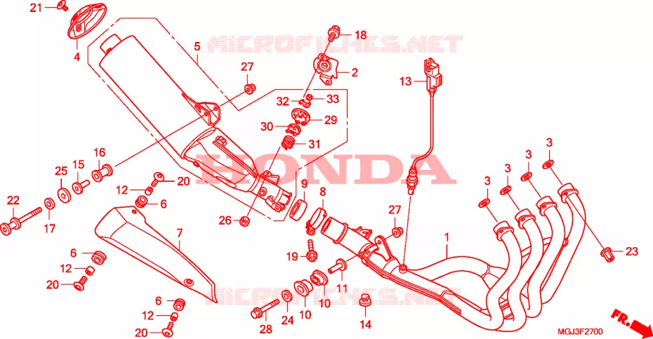 SILENCIEUX D'ECHAPPEMENT Honda MOTO 1000 CBF 2010  CBF1000FSA
