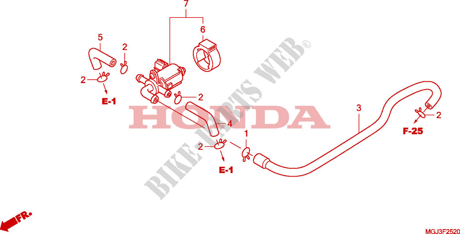 SYSTÈME DE RECYCLAGE DES GAZ pour Honda CBF 1000 F de 2010