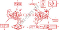 ETIQUETTE DE PRECAUTIONS pour Honda CBF 600 FAIRING ABS de 2011