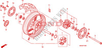 ROUE ARRIERE pour Honda CBF 600 NAKED ABS 34HP de 2010