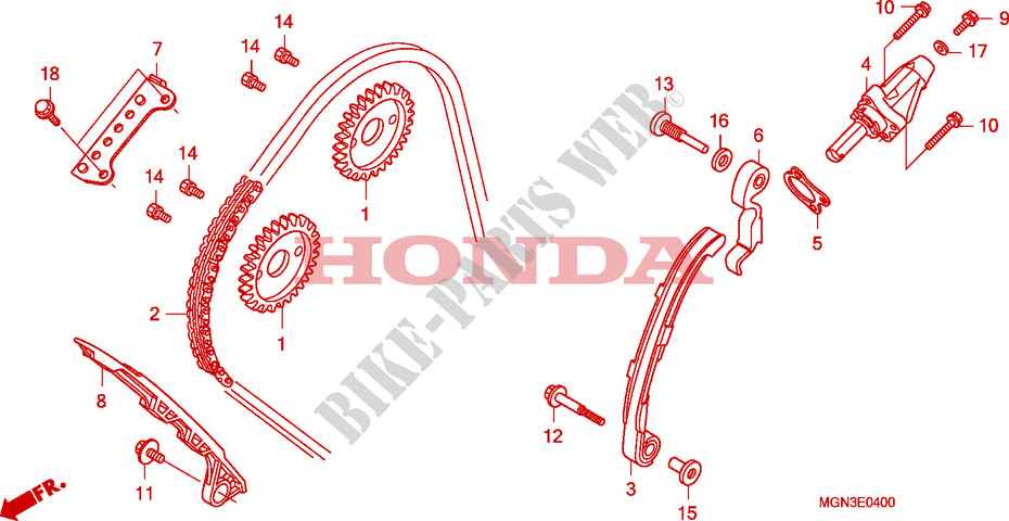 CHAINE DE DISTRIBUTION   TENDEUR pour Honda CBF 600 FAIRING ABS de 2010