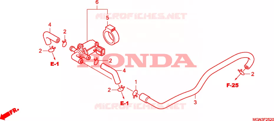 COMMANDE INJECTION D'AIR SOUPAPE Honda MOTO 600 CBF 2010  CBF600NA