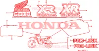 AUTOCOLLANTS pour Honda XR 600 R de 1987