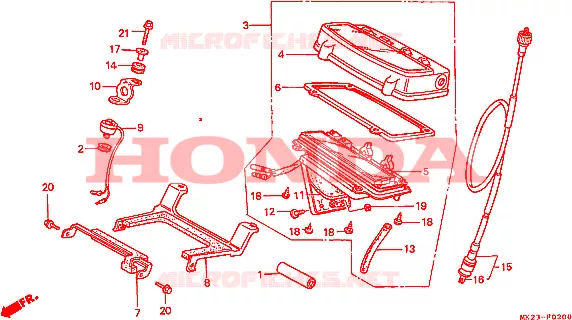 COMPTEUR Honda MOTO 600 XR 1985  XR600RF