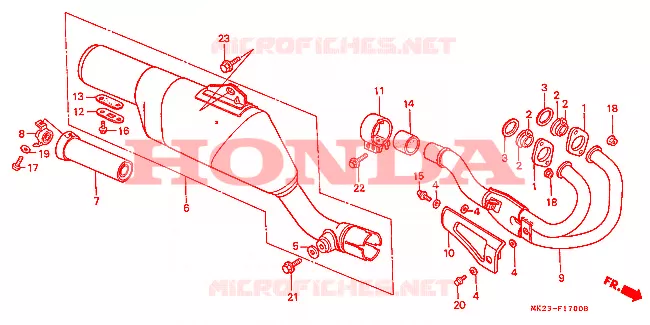 SILENCIEUX D'ECHAPPEMENT Honda MOTO 600 XR 1987  XR600RG