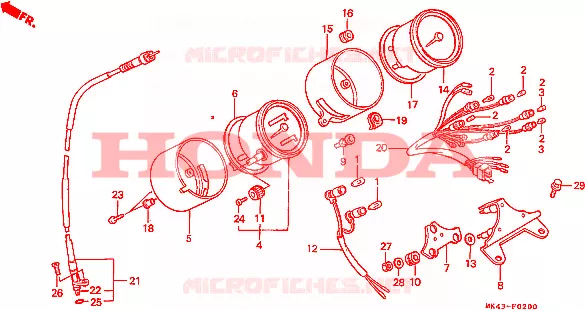 COMPTEUR Honda MOTO 500 XBR 1985  XBR500F