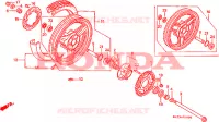 ROUE ARRIERE pour Honda VFR 750 de 1987