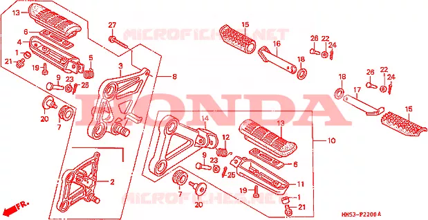 REPOSE PIED Honda MOTO 1000 CBR 1991  CBR1000FM