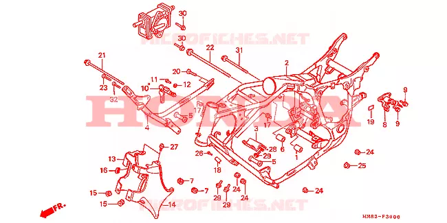 CADRE Honda MOTO 1100 SHADOW 1994  VT1100CR