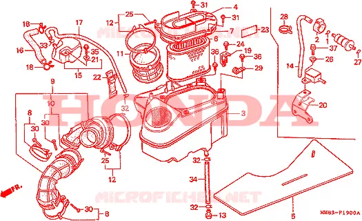 FILTRE A AIR Honda MOTO 1100 SHADOW 1994  VT1100CR