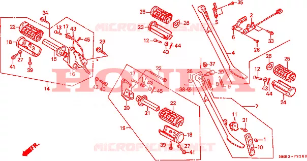 REPOSE PIED - BEQUILLE Honda MOTO 1100 SHADOW 1988  VT1100CJ