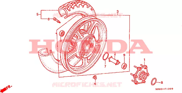 ROUE ARRIERE Honda MOTO 1100 SHADOW 1994  VT1100CR