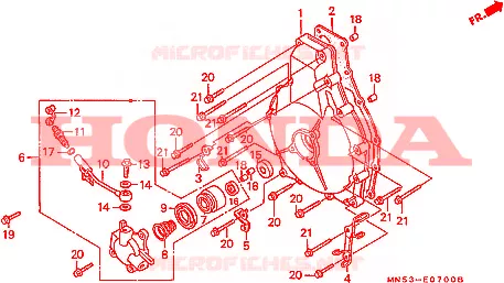 CARTER D'EMBRAYAGE Honda MOTO 1500 GOLD-WING 1990  GL1500L