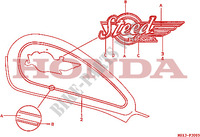 MARQUE(6) (NV600C) pour Honda STEED 600 VLX de 1993