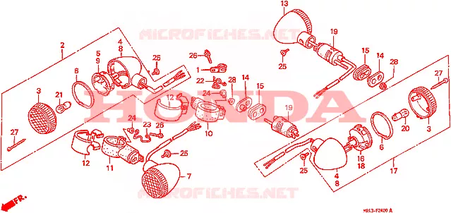 CLIGNOTANT Honda MOTO 600 SHADOW 1990  VT600CL