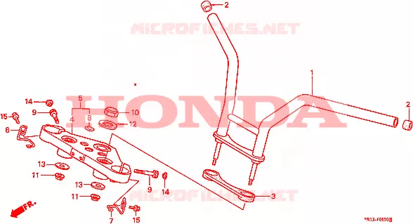 GUIDON - TE DE FOURCHE Honda MOTO 600 SHADOW 1993  VT600CP