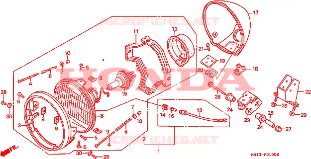 PHARE Honda MOTO 600 SHADOW 1990  VT600CL