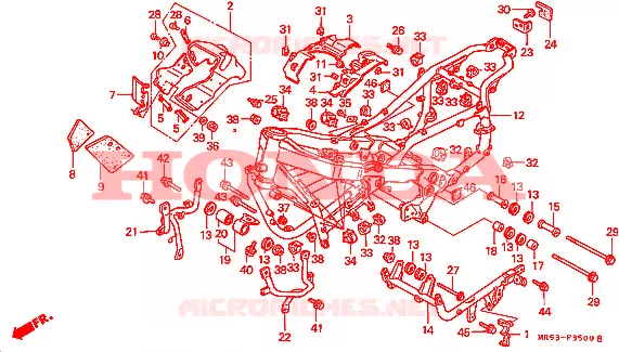 CADRE Honda MOTO 800 PC800 1990  PC800L