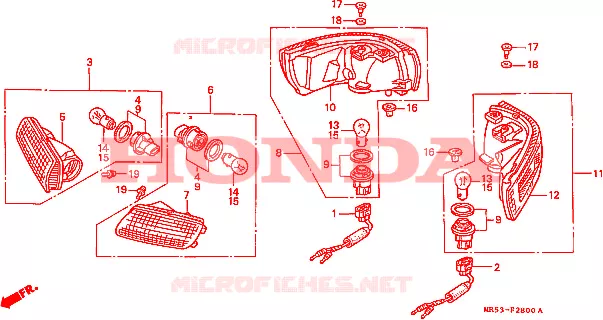 CLIGNOTANT Honda MOTO 800 PC800 1989  PC800K