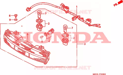 FEU ARRIERE Honda MOTO 800 PC800 1990  PC800L