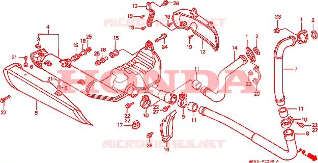 SILENCIEUX D'ECHAPPEMENT Honda MOTO 800 PC800 1989  PC800K