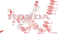 TE DE FOURCHE pour Honda RC30 750 de 1989