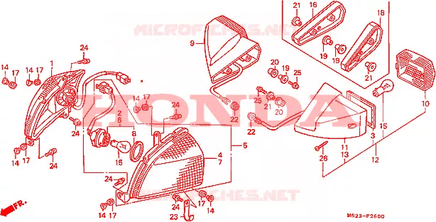 CLIGNOTANT Honda MOTO 1000 CBR 1992  CBR1000FN